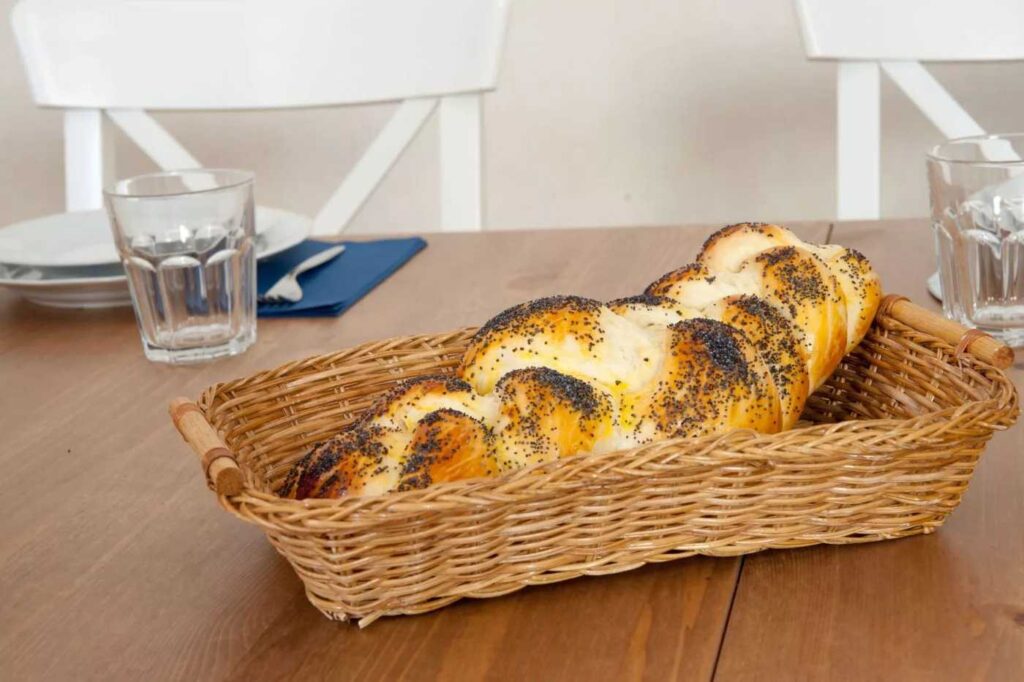 Amazing Jewish Challah on the dining table