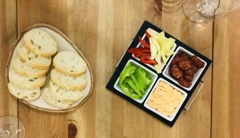 Hungarian Farmer’s plate with local ingredients