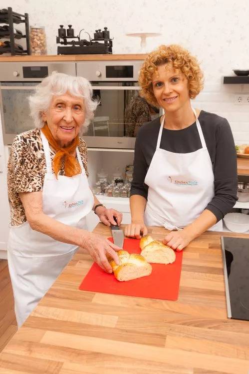 Preparing Jewish challah with my mentor