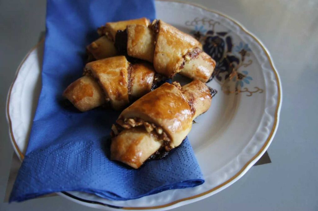 Rugelach, the Jewish dessert on a nice plate