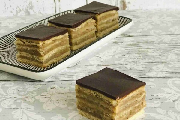 Amazing and famous Gerbeaud layer cake