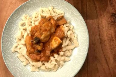 Mushroom Paprikash with Small Dumplings not only for for vegetarians